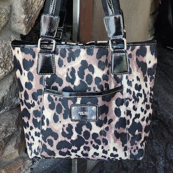 Nine West Leopard Print Textile Shoulder Bag - Picture 5 of 16